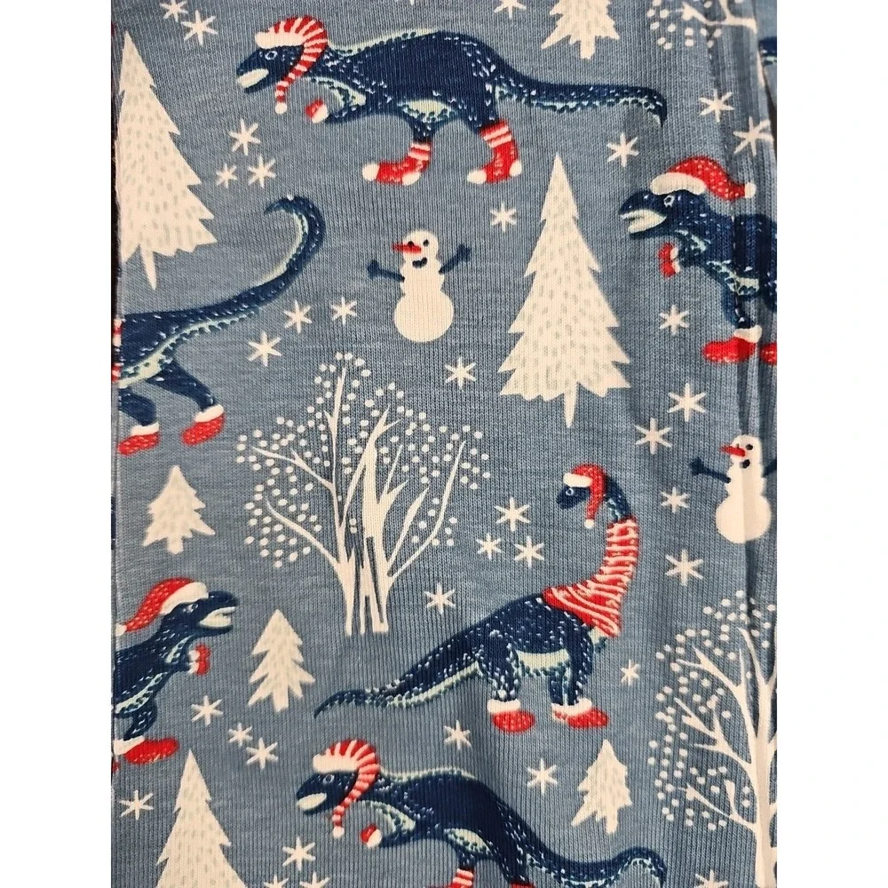 Honest Kids Organic Cotton Footed Pajamas 12M Set of 2‎ Christmas PJs Red White
